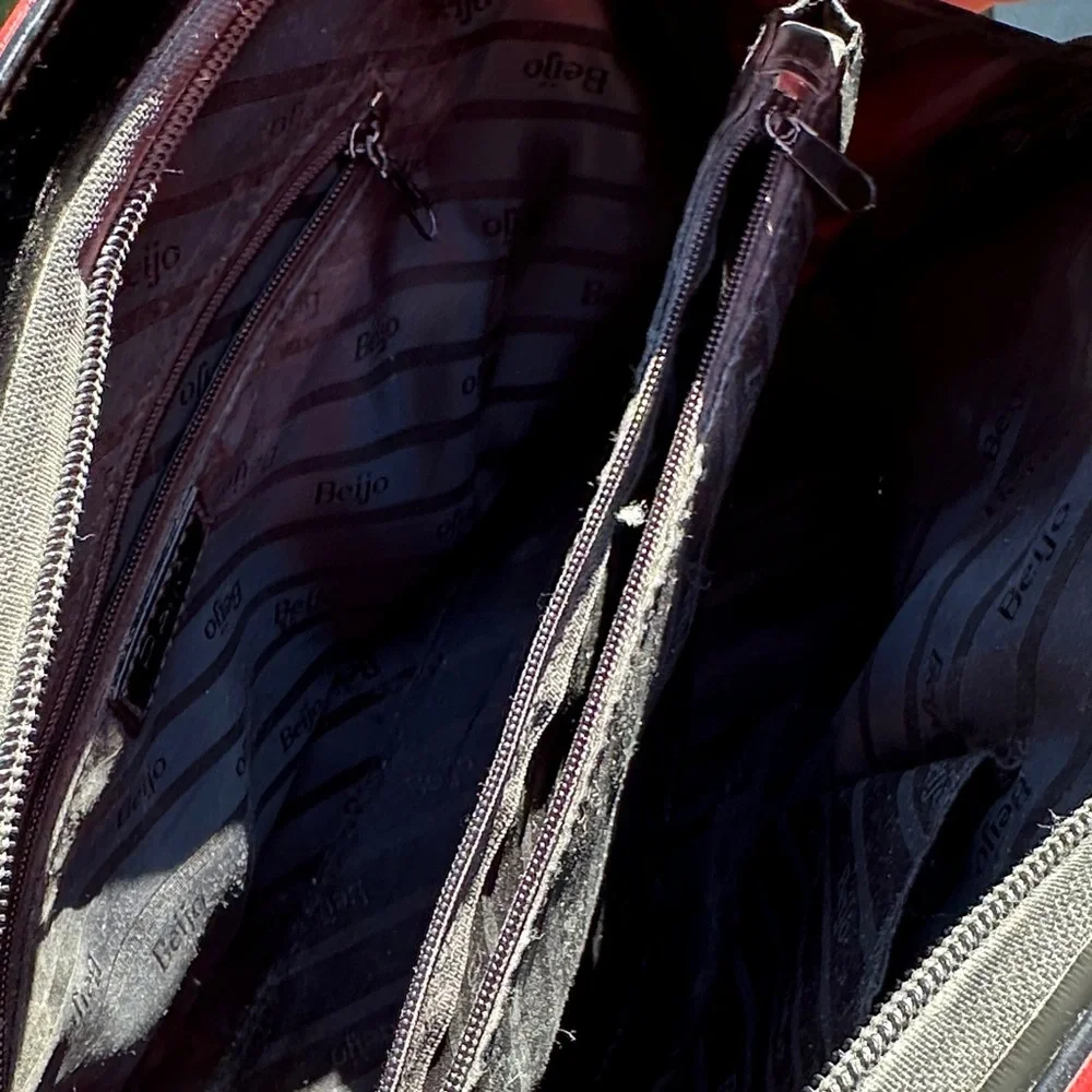 Beijo Red and Black Satchel - Picture 6 of 9